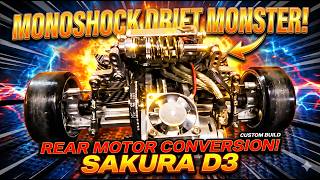 🔥 Crazy RWD SAKURA D3 Drift RC! Unique Rear Motor Conversion & Insane Monoshock System Setup! screenshot 3