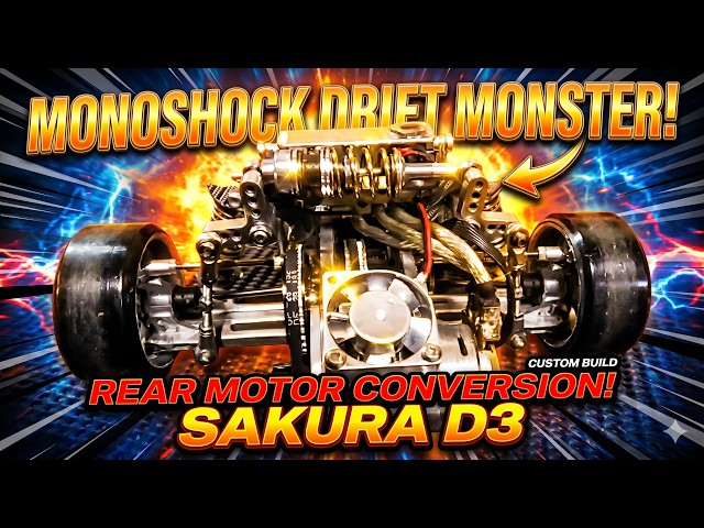 🔥 Crazy RWD SAKURA D3 Drift RC! Unique Rear Motor Conversion
