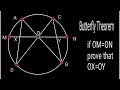 Butterfly theorem