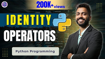 Lec-14: Identity operator in Python with Execution | Python Programming 💻🖥️👨‍💻👩‍💻