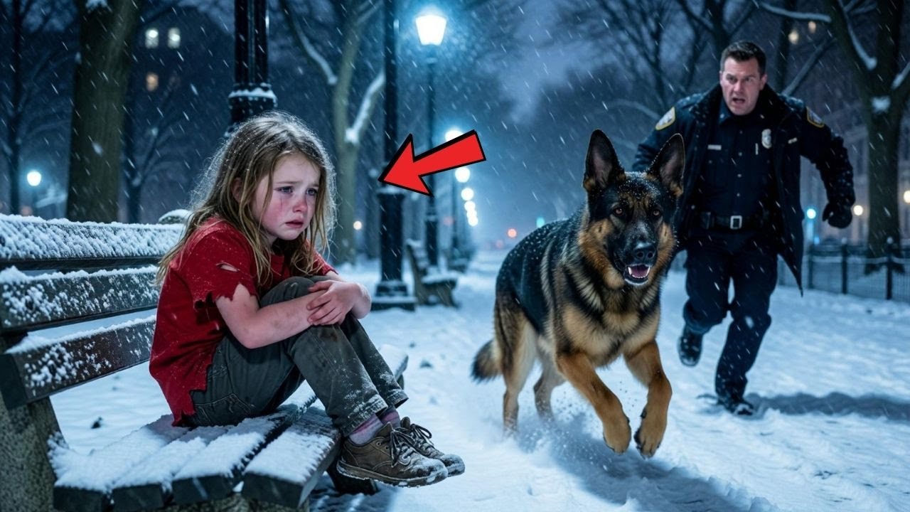 A Little Girl Curled Up in a Snowy Park — Until a Police Officer and His K-9 Stopped