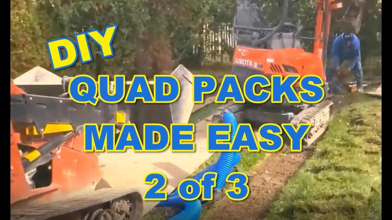 DIY FRENCH DRAIN Quad Pack Made Easy - 2 of 3 - YouTube