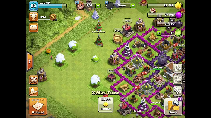 Clash of clans: what happens when you remove the 2016 Xmas tree