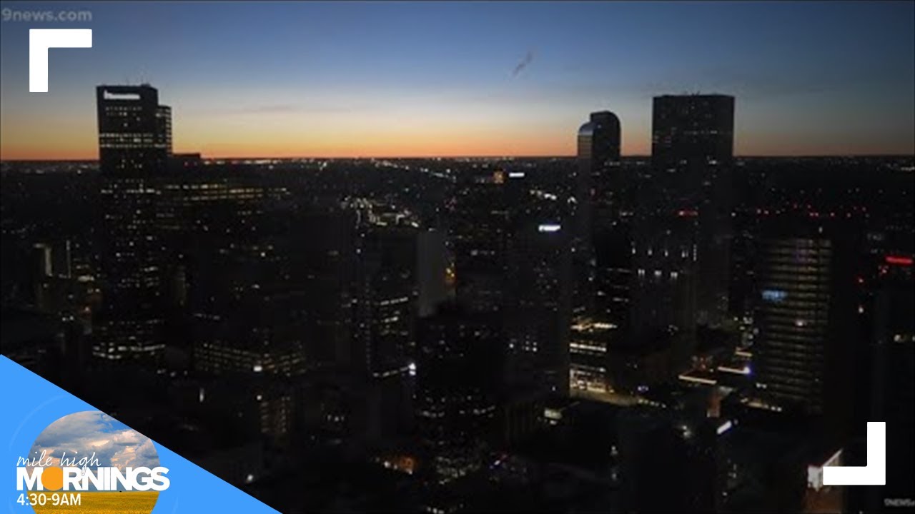 March 29, 2021 sunrise over Denver, Colorado