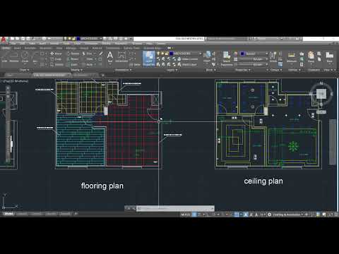 شوب دروينج ارضيات فرش السيراميك للفراغات على الاوتوكاد    