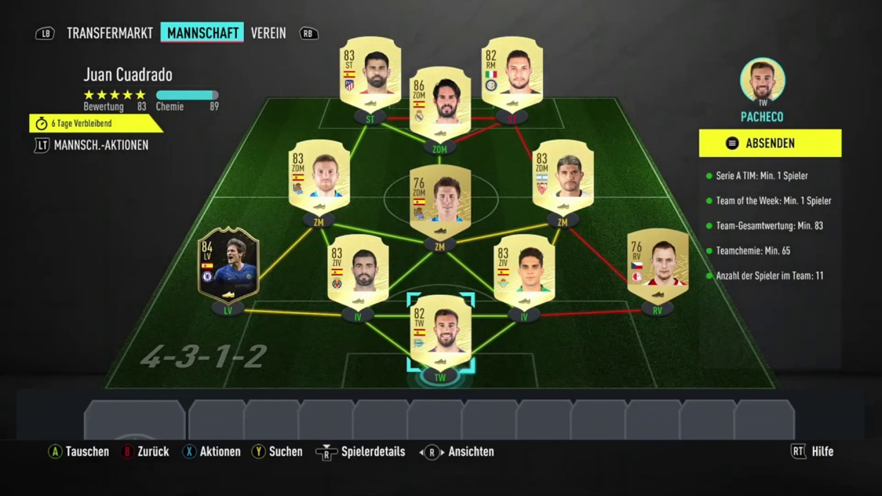 Juan Cuadrado Fifa 20 Sbc Losung Youtube