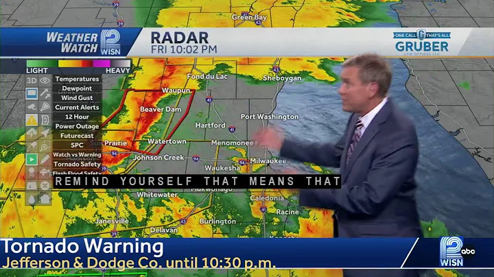 LIVE: Tornado Warning (Jefferson and Dodge Co. until 10:30 p.m.)