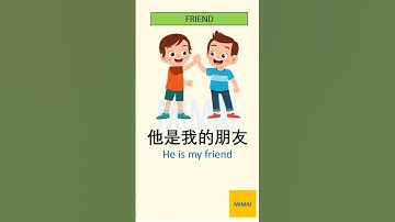 How to remember the Chinese word #朋友 #péng yǒu #friend by using images
