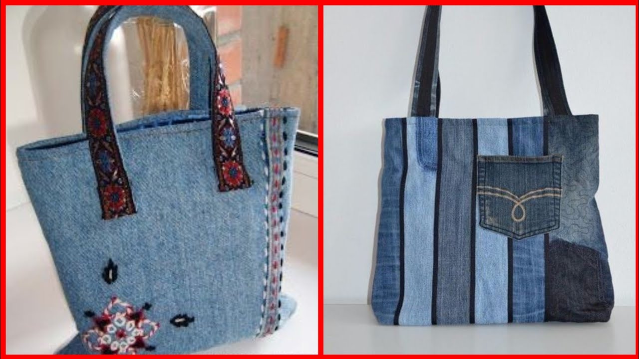 very beautiful Denim bag/simple and stylish bag collection - YouTube