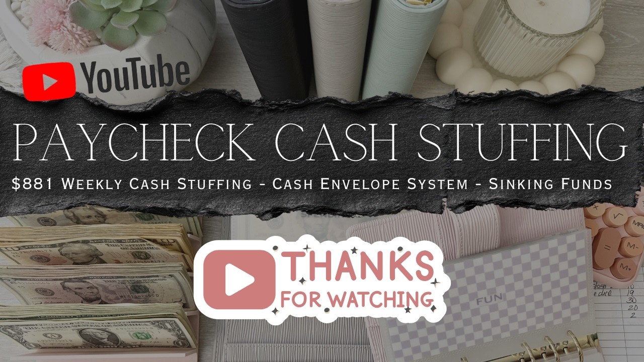YouTube Paycheck Cash Stuffing $881 | Weekly Cash Stuffing | Cash ...