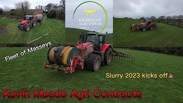 KEVIN MEADE AGRI CONTRACTS KICKS OFF SLURRY2023~Fleet of Masseys~Co.Meath