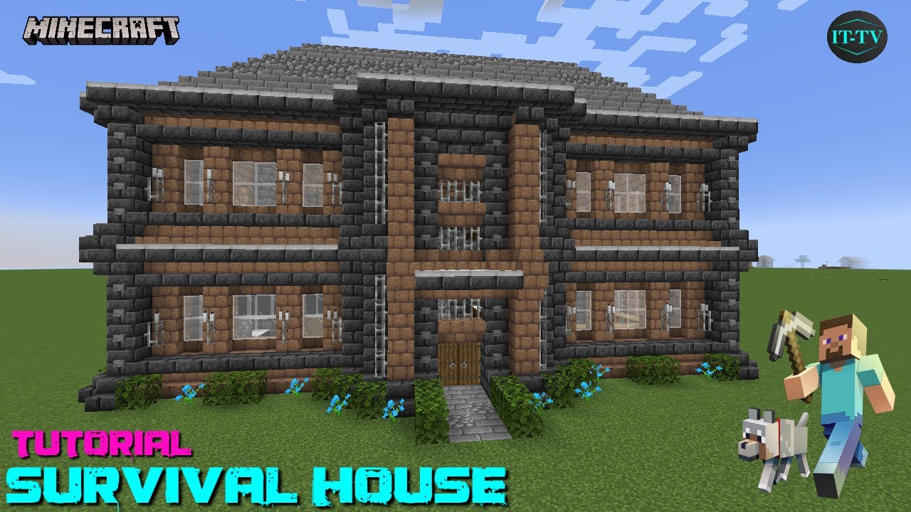 Minecraft: CASA MODERNA para survival fácil tutorial 1.19 2022 #13✓