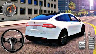 Modern Tesla model 3d game simulator - Off-road parking driving - Android Gameplay | Gamevio Plays screenshot 5