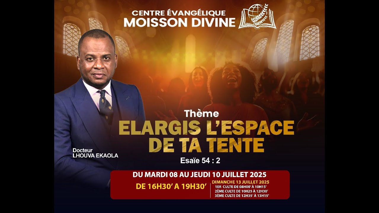 ETUDE BIBLIQUE - MARDI 08 JUILLET 2025 - Dr. Lhouva EKAOLA