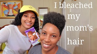 I Bleached My Mom&#39;s Hair Honey Blonde!