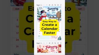 Easy Way to Create a Calendar Faster 😉 #canva  #howtomakecalendar  #calendar2027  #canvatutorial
