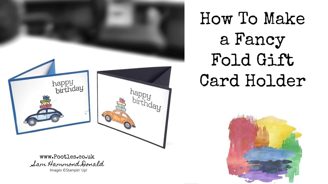 How To Make a Fancy Fold Gift Card Holder using Driving By - YouTube