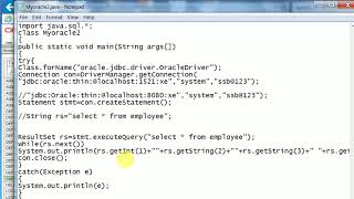 java program how to connect Oracle database.