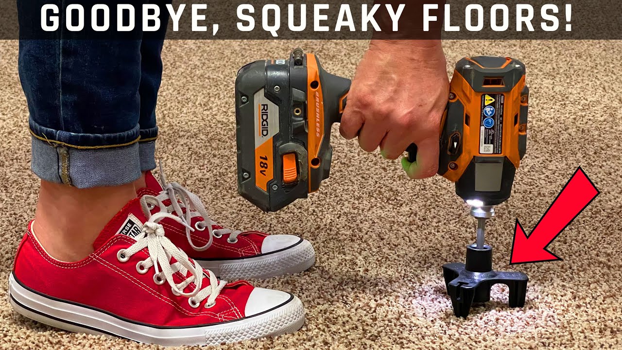 Stop Squeaky Floors on Carpet or Hardwood, on YouTube