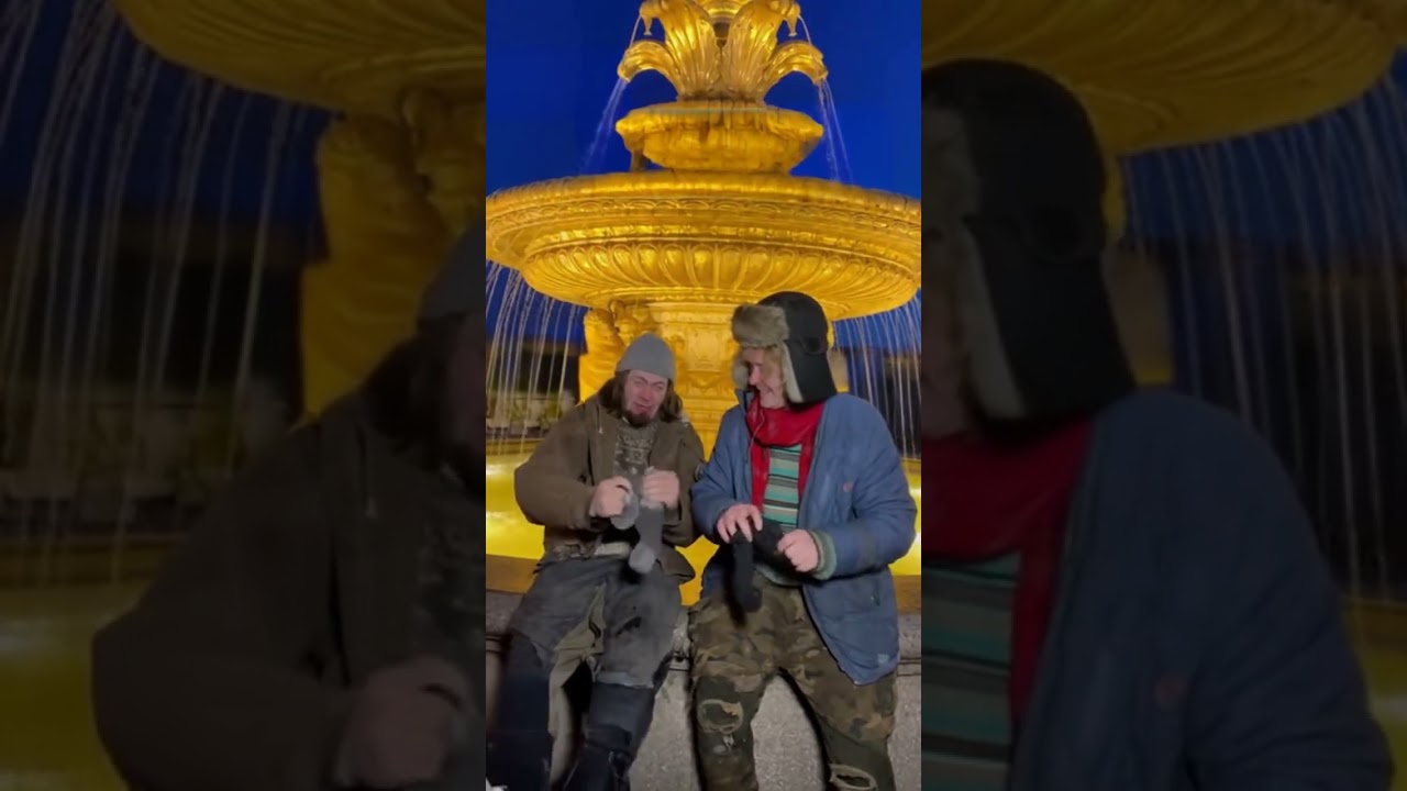 Большая стирка у бомжей 