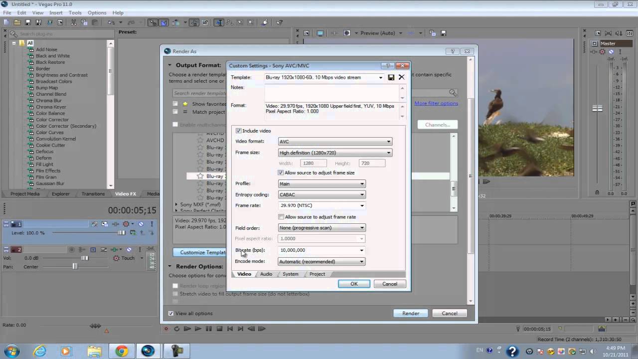 sony vegas pro 11