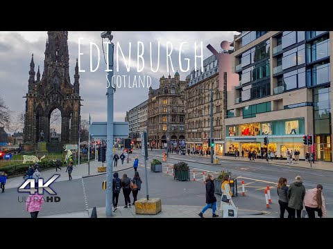 Edinburgh, المملكة المتحدة | Christmas | جولة مشي 4K