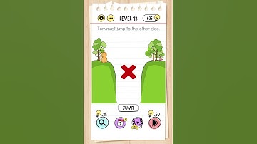Brain test : level 13 - Tom must jump to the other side