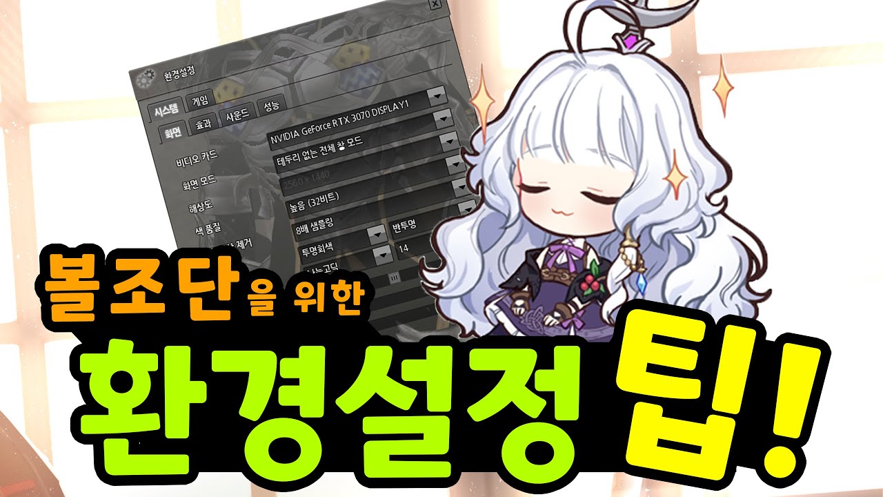 [마비노기] 볼조단을 위한 환경설정 팁