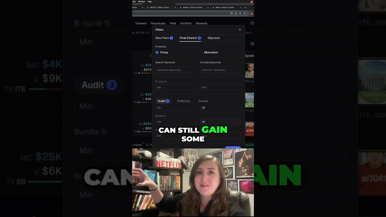 🤑 Фильтр Axiom Pro Final Stretch: чит-код для Meme Coin