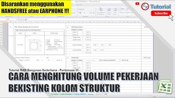11. Cara menghitung volume bekisting pada pekerjaan kolom