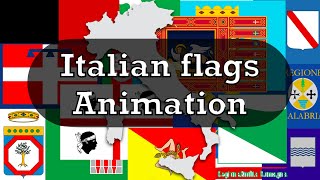 italian flags animation