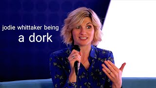 jodie whittaker being a dork for 3 minutes straight