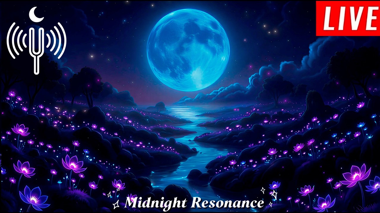 🔴 Live Deep Sleep Induction ✨ 432Hz Blue Moon Resonance for Instant Brain Sync
