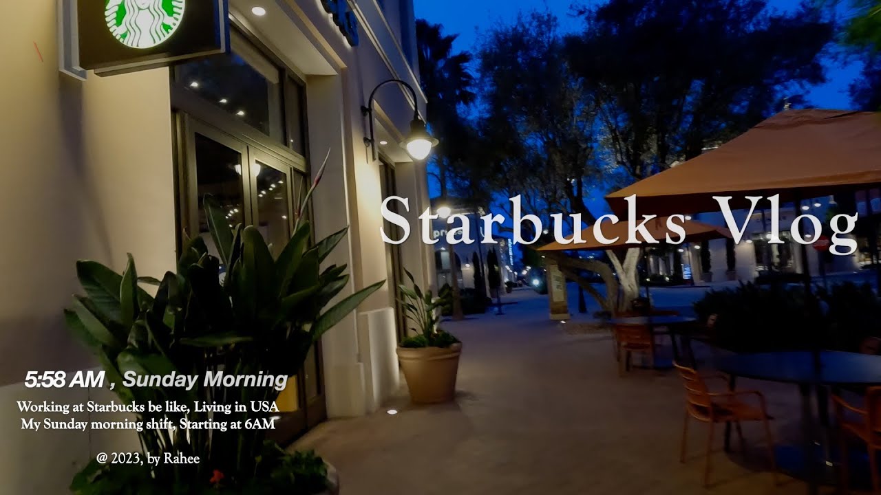 ☕️ Working 6AM shift at Starbucks ☀️/US Barista vlog /Cafevlog / Starbucks vlog/미국 스타벅스 브이로그 /카페브이로그