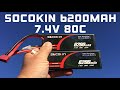 Socokin 6200mah 80c 7.4v Direct replacement Batteries for RC trucks