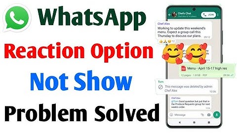 WhatsApp reaction option not show | WhatsApp reaction feature update not working
