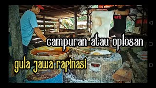 kupas bahan bahan  pembuatan gula jawa / gula merah rafinasi