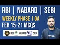 General Awareness | 15 - 21 FEB | Current Affairs for RBI Grade B 2026 | SEBI | NABARD