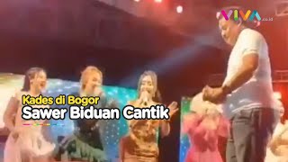 Heboh! Kades di Bogor Sawer Uang Sambil Joget Bareng Pedangdut Wanita