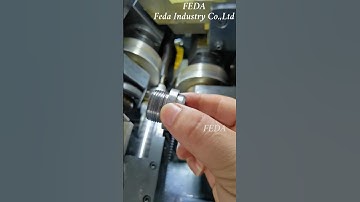 Automatic 3 axis thread rolling machine for making external thread on gas connectors #machine#auto