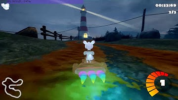 Super Tux Kart 0.9.3 - Around the lighthouse on SuperTux difficulty in 1:25.14