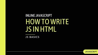 Writing Javascript in HTML #inlinejavascript