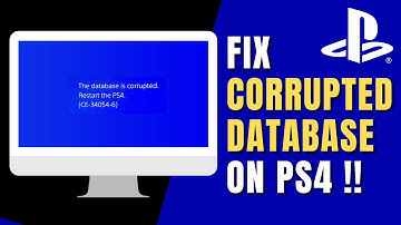 PS4 - How to Fix Corrupted Database !