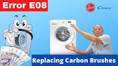 How to replace the motor brushes on a washing machine (Error code E08) -  YouTube