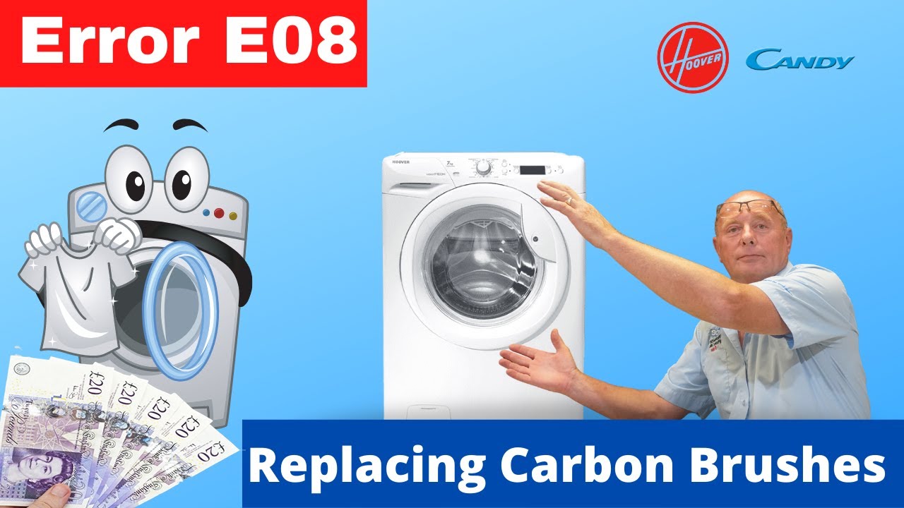 Download Hoover Vision Hd & Candy Washing Machine E08 Error Fault Code Replace Carbon Brushes