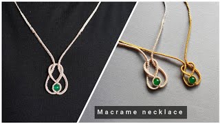 Macrame tutorial|making an easy necklace at home|Diy