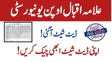 Date Sheet of BS M.Sc MS M.Phil & Ph.D Programs || Faculty of Sciences || Autumn 2021