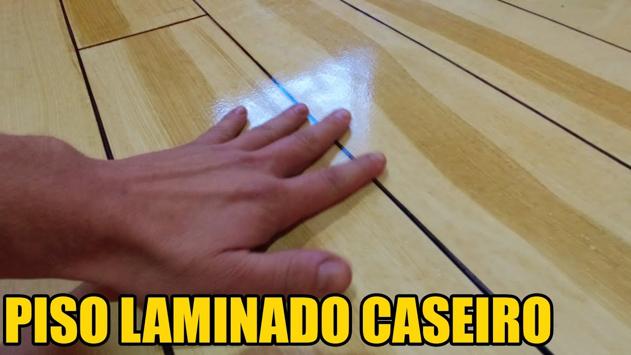 PISO LAMINADO CASEIRO -  EFEITO MADEIRA COM MASSA ACRÍLICA