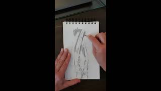 Rubbing a texture with graphite and a branche and gauze.