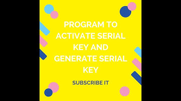 PROGRAM TO ACTIVATE FORM AND KEY GENERATOR.